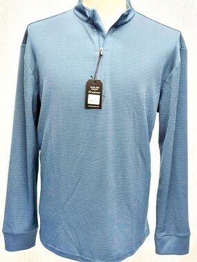 Anderson Ord Beachcomber Pullover Men’s L Navy Quarter Zip Performance NWT